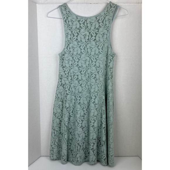 NWT Free People Miles of Lace Shift Dress in Sky Mint Green - Picture 2 of 5